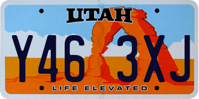 UT license plate Y463XJ