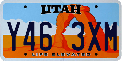 UT license plate Y463XM