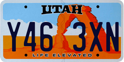 UT license plate Y463XN
