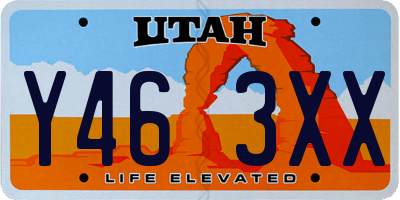UT license plate Y463XX