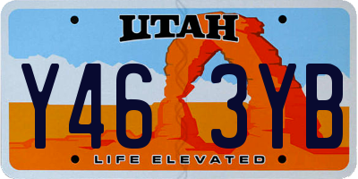 UT license plate Y463YB