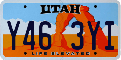 UT license plate Y463YI