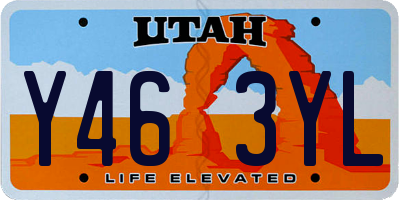 UT license plate Y463YL