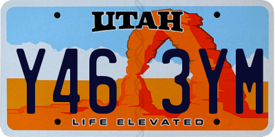 UT license plate Y463YM
