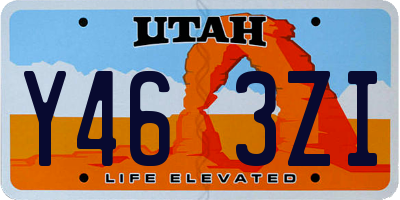 UT license plate Y463ZI