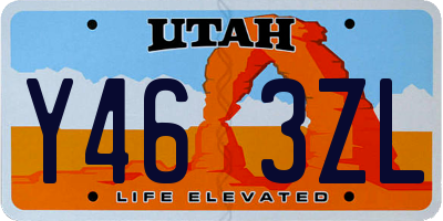 UT license plate Y463ZL