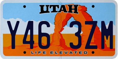 UT license plate Y463ZM