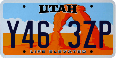 UT license plate Y463ZP