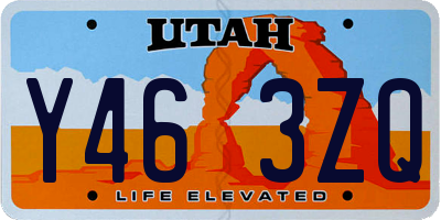 UT license plate Y463ZQ