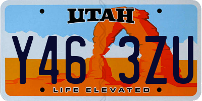 UT license plate Y463ZU
