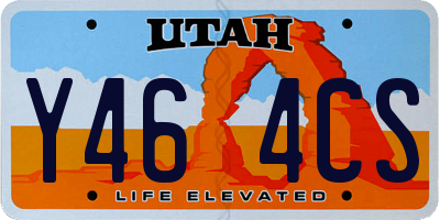 UT license plate Y464CS