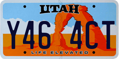 UT license plate Y464CT