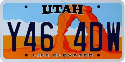 UT license plate Y464DW