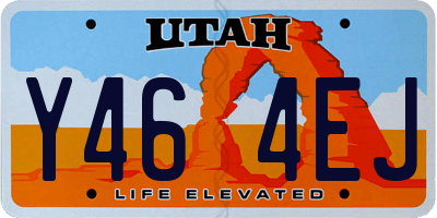 UT license plate Y464EJ