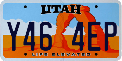 UT license plate Y464EP