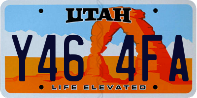 UT license plate Y464FA