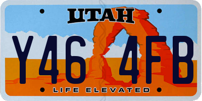 UT license plate Y464FB