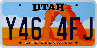 UT license plate Y464FJ