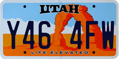 UT license plate Y464FW