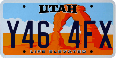 UT license plate Y464FX