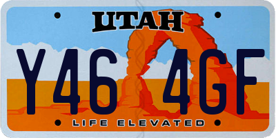 UT license plate Y464GF