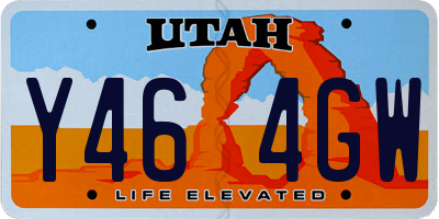UT license plate Y464GW