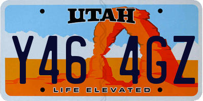 UT license plate Y464GZ