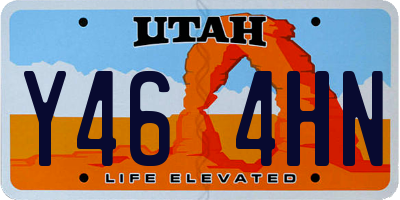 UT license plate Y464HN