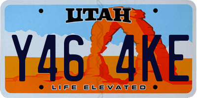 UT license plate Y464KE