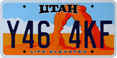 UT license plate Y464KF