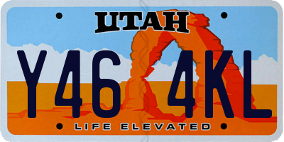 UT license plate Y464KL