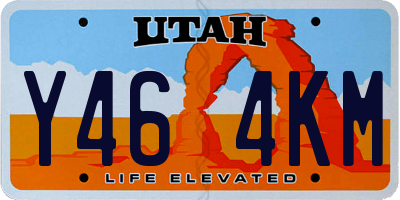 UT license plate Y464KM