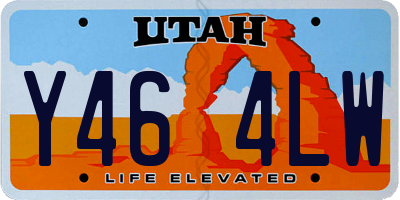 UT license plate Y464LW