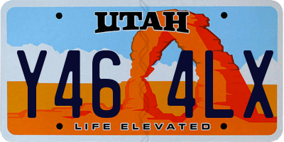 UT license plate Y464LX