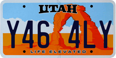 UT license plate Y464LY