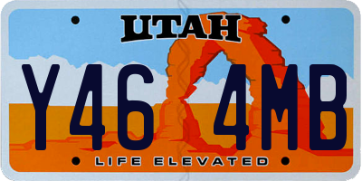 UT license plate Y464MB