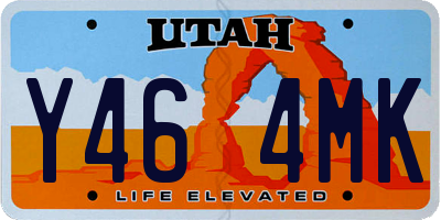 UT license plate Y464MK