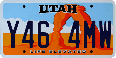 UT license plate Y464MW