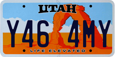 UT license plate Y464MY