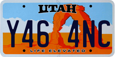 UT license plate Y464NC