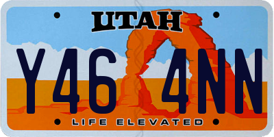 UT license plate Y464NN