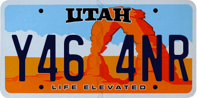UT license plate Y464NR