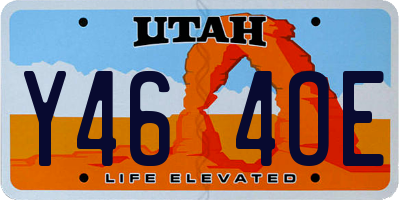 UT license plate Y464OE