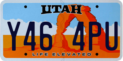 UT license plate Y464PU