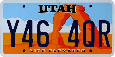 UT license plate Y464QR