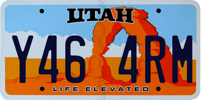UT license plate Y464RM