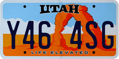 UT license plate Y464SG