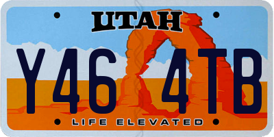 UT license plate Y464TB