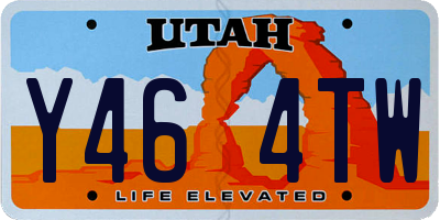 UT license plate Y464TW