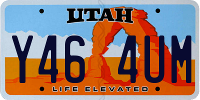 UT license plate Y464UM